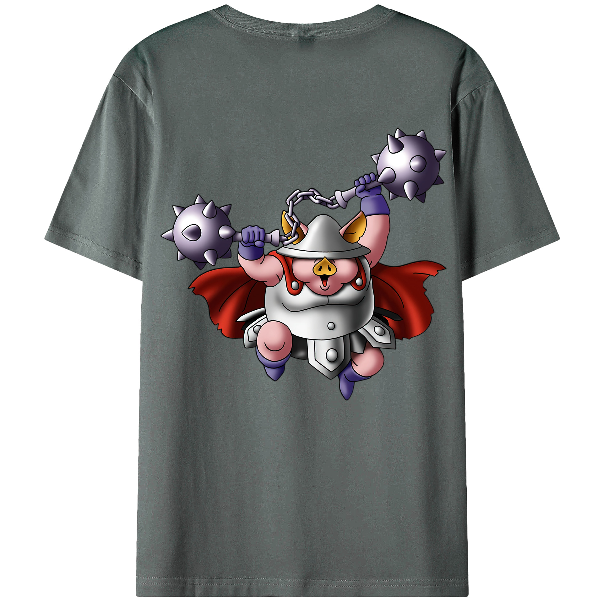 （画像用） ドラゴンクエスト Doragon Kuesuto Dragon Quest 綿100％ メンズ半袖Tシャツ（バックプリント） 通気性